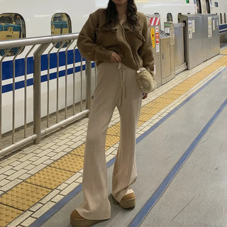 Flap zip cardigan