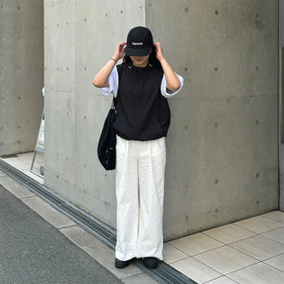 String Hooded Vest