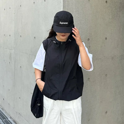 String Hooded Vest