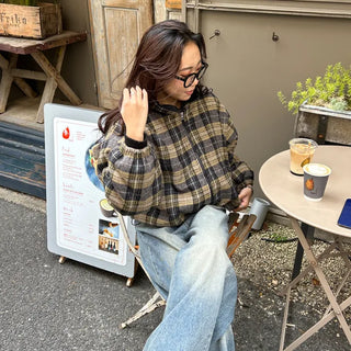 Reversible Stitch Check Jumper