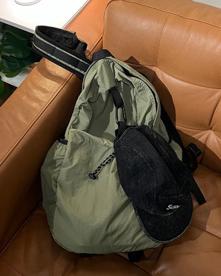 Ring Strap Drawstring Backpack