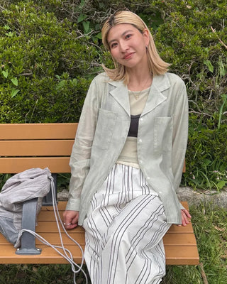 Elastic waist triple stripe cotton pants