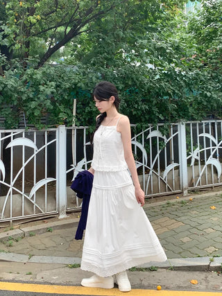 Ribbon sleeveless blouse