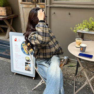 Reversible Stitch Check Jumper