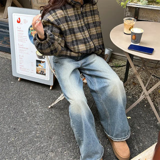 Reversible Stitch Check Jumper