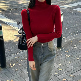 Turtleneck slim T-shirt