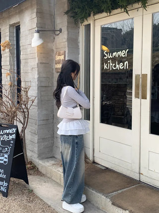 Ribbon shoulder bag