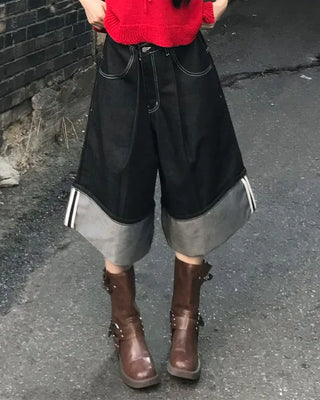 Raw denim Bermuda shorts