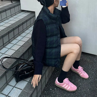 (Unisex) Checkered Padded Vest