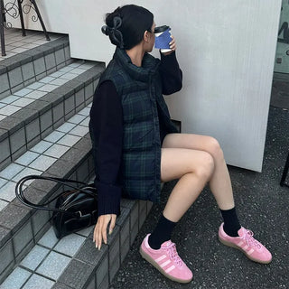 (Unisex) Checkered Padded Vest