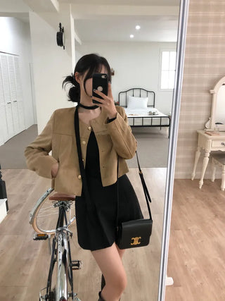 [3 colors] Minimal Suede Jacket