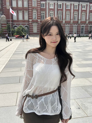 [3pcs] Western Knit Sleeveless Belt Set