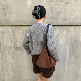 Corduroy banded shorts