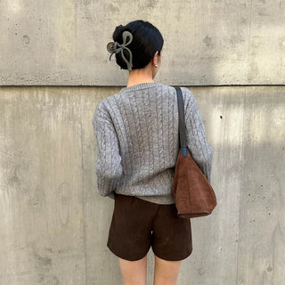 Corduroy banded shorts