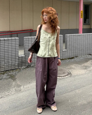 Vintage floral embroidered camisole