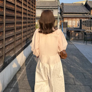 Necklace Point Frill Blouse