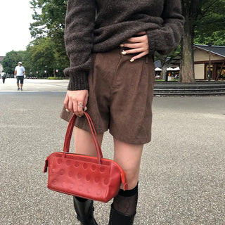 Flower corduroy shorts