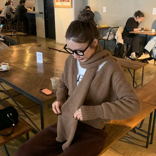 Tie-set cardigan