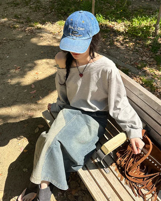 Boat neck sweatshirt