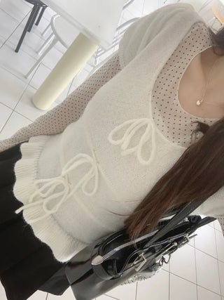 Polka Dot See-Through Layered T-Shirt