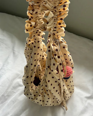 Dot Drawstring Shoulder Bag
