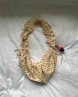 Dot Drawstring Shoulder Bag