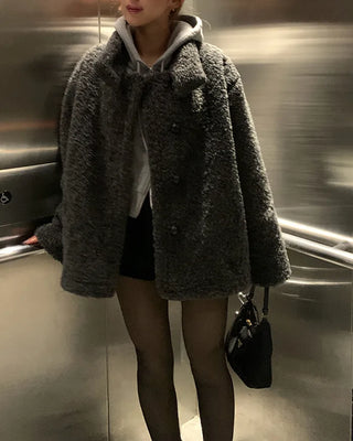 Boa Button Half Coat