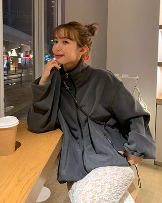 Basic fleece zip-up