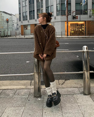 Boa Gold Button Point Round Jacket