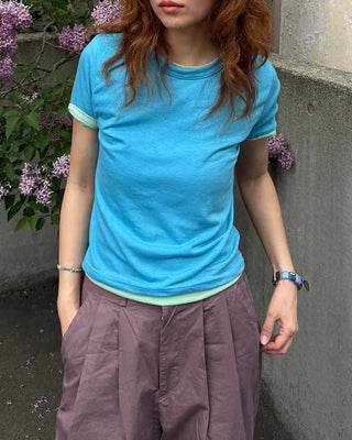 Tencel Layered Half T-Shirt