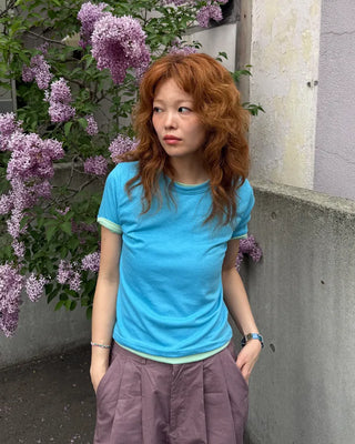 Tencel Layered Half T-Shirt