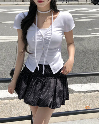 Polka dot balloon skirt