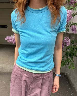 Tencel Layered Half T-Shirt