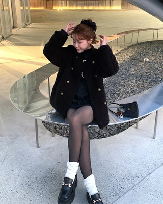 Boa Gold Button Point Round Jacket