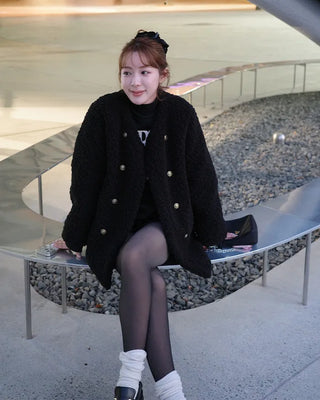 Boa Gold Button Point Round Jacket