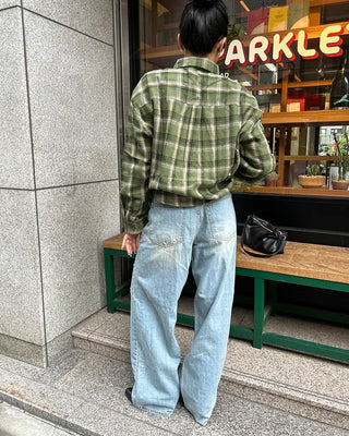 Unique distressed vintage jeans