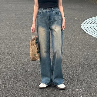 Vintage Wash Wide Denim
