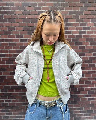 Short-sleeved semi-cropped color T-shirt