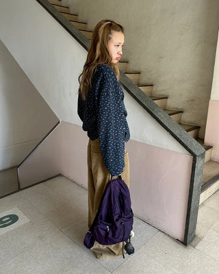 Drawstring Point Multi-Pocket Backpack