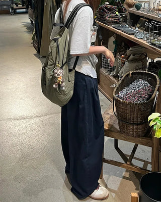 Ring Strap Drawstring Backpack