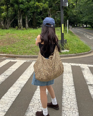 3-way leopard print big bag
