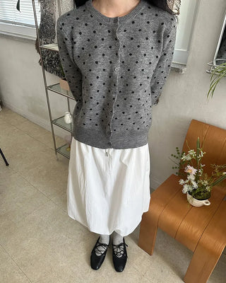 Polka Dot Round Cardigan