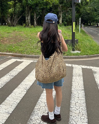 3-way leopard print big bag