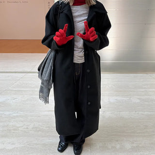 Back-tucked long coat