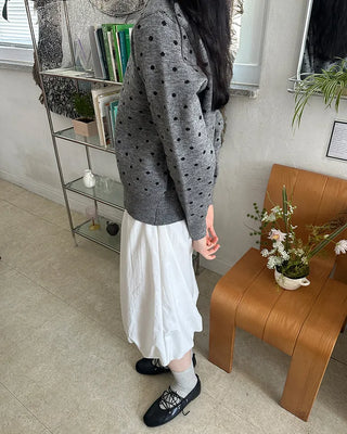 Polka Dot Round Cardigan