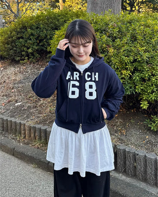 68 Patch Crop Hoodie