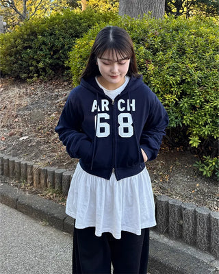 68 Patch Crop Hoodie