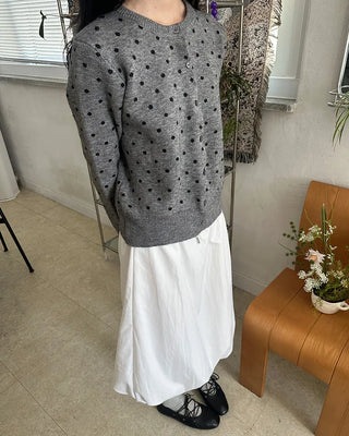 Polka Dot Round Cardigan