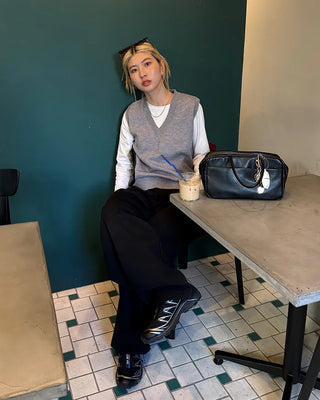 Wide cotton pants