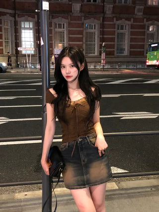 Lace Slim Short-Sleeve T-Shirt (2 colors)